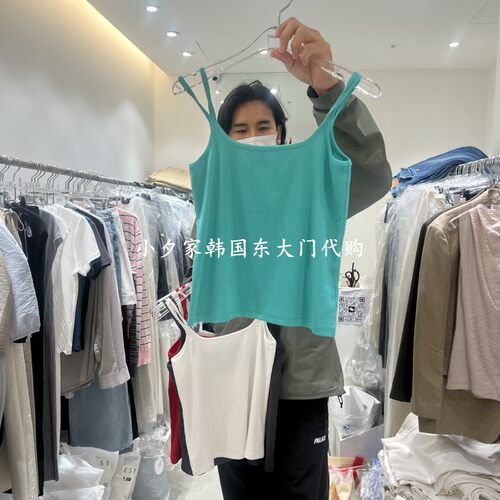 一件包邮 小夕韩国东大门代购THE REST 26夏款女装纯色 吊带背心