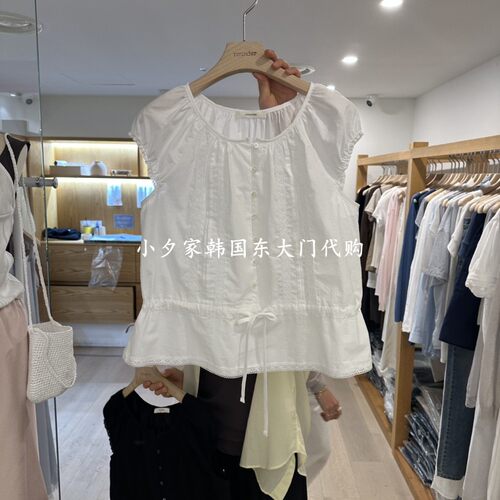 一件包邮 小夕韩国东大门代购 ROUNDER26夏款女绑带系扣吊带背心