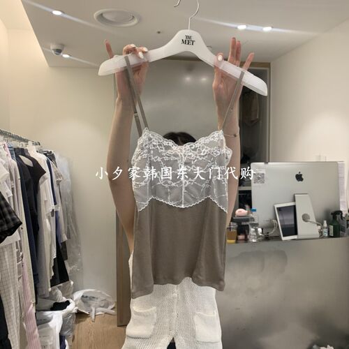 一件包邮 小夕韩国东大门代购MEET ME 26夏款女装 细肩带吊带背心