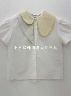 一件包邮 小夕韩国东大门代购RUMBA 26夏女装新品设计感衬衫  T恤