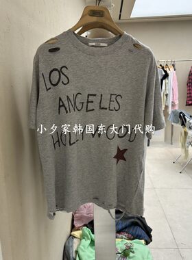 一件包邮 小夕韩国东大门代购 FORMING-P26夏女装新品破洞短袖T恤