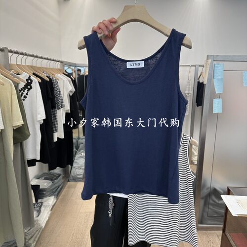 一件包邮 小夕韩国东大门代购 LTMS26夏款女装条纹 吊带背心