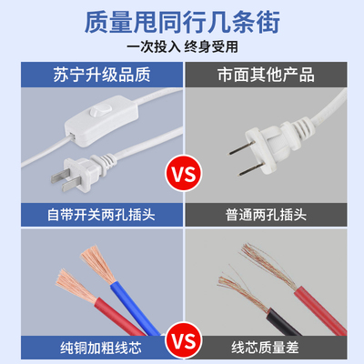 LED灯泡带插头插座插电式户外照明灯带线超亮节能e27螺口灯座2055