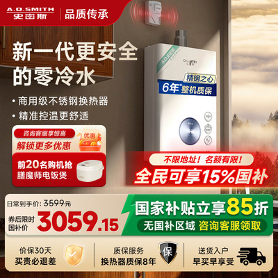 史密斯佳尼特零冷水天然气热水器