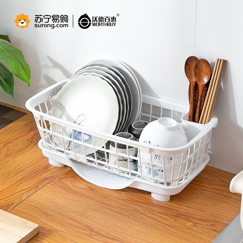碗碟收纳架家用厨房小型可沥水碗框单层塑料筷子滤水放碗架2018