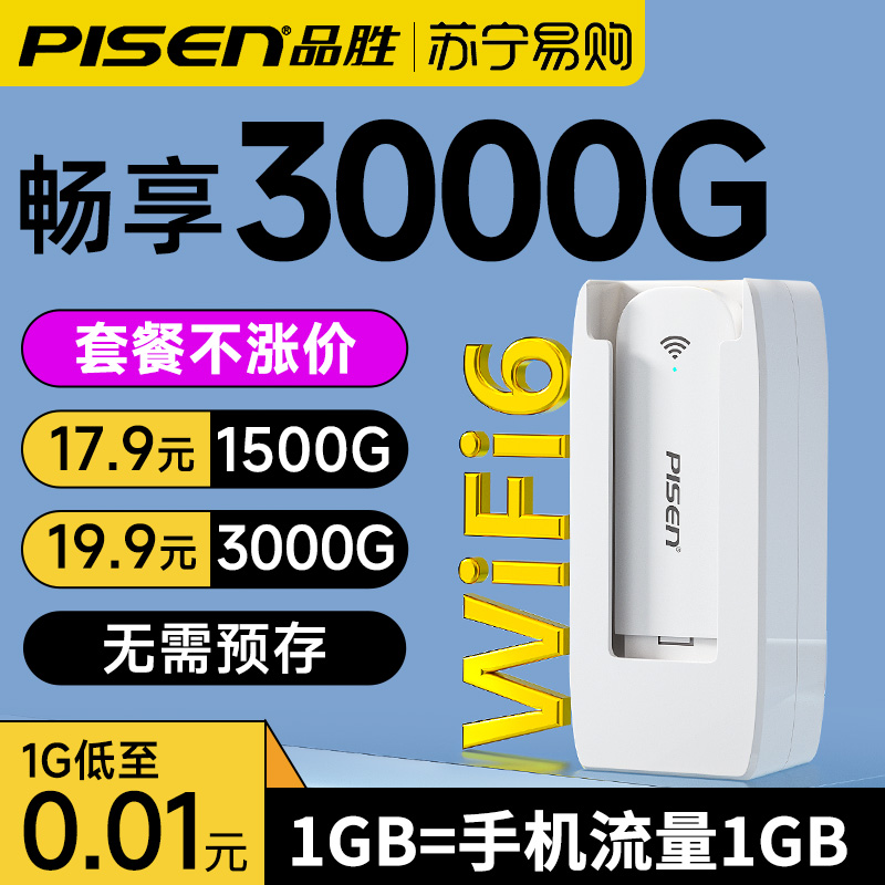 品胜随身wifi2024新款5g移动无线wifi无线网络无限速wilf官方旗舰店流量4G无线网卡车载租房免插卡路由器3251