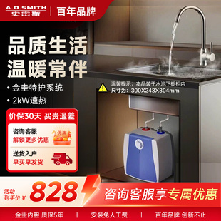 AO史密斯台下上出水速热厨宝6升EWH-6B2 厨房热水器10升10B2