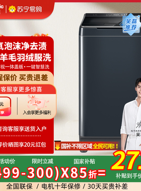 [不弯腰旗舰]松下10kg洗衣机家用智能波轮羊毛U1D7羽绒服洗3971