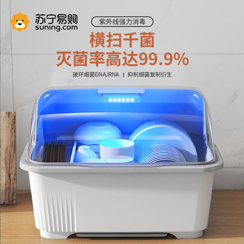 消毒碗柜厨房小型碗碟柜带盖箱餐具架可沥水置物架碗筷收纳盒1819