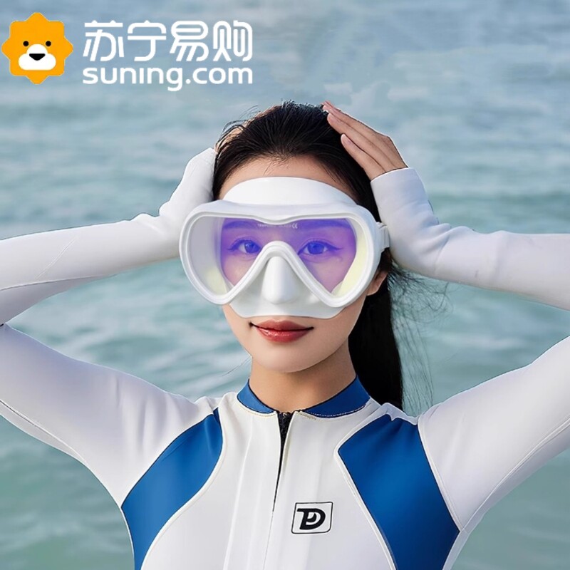 高清潜水镜泳镜护鼻一体游泳眼镜装备防水潜水防雾面罩浮潜镜3759