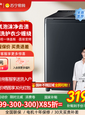 松下10公斤不弯腰波轮家用全自动抗菌送父母洗衣机1U2R 3971