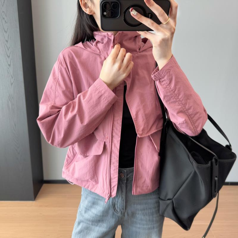 lu+风衣工装系列简约显瘦洋气休闲风立裁冲锋衣女2025季新G021018