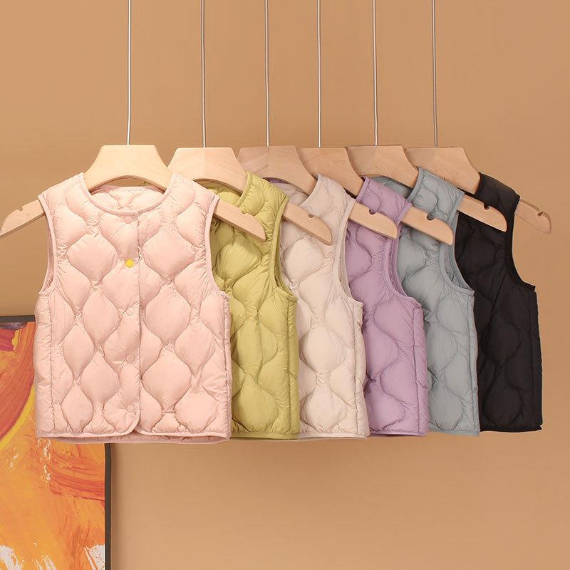 轻薄儿童羽绒马甲背心中小童内胆宝宝婴儿男童女童外穿秋冬季葫芦