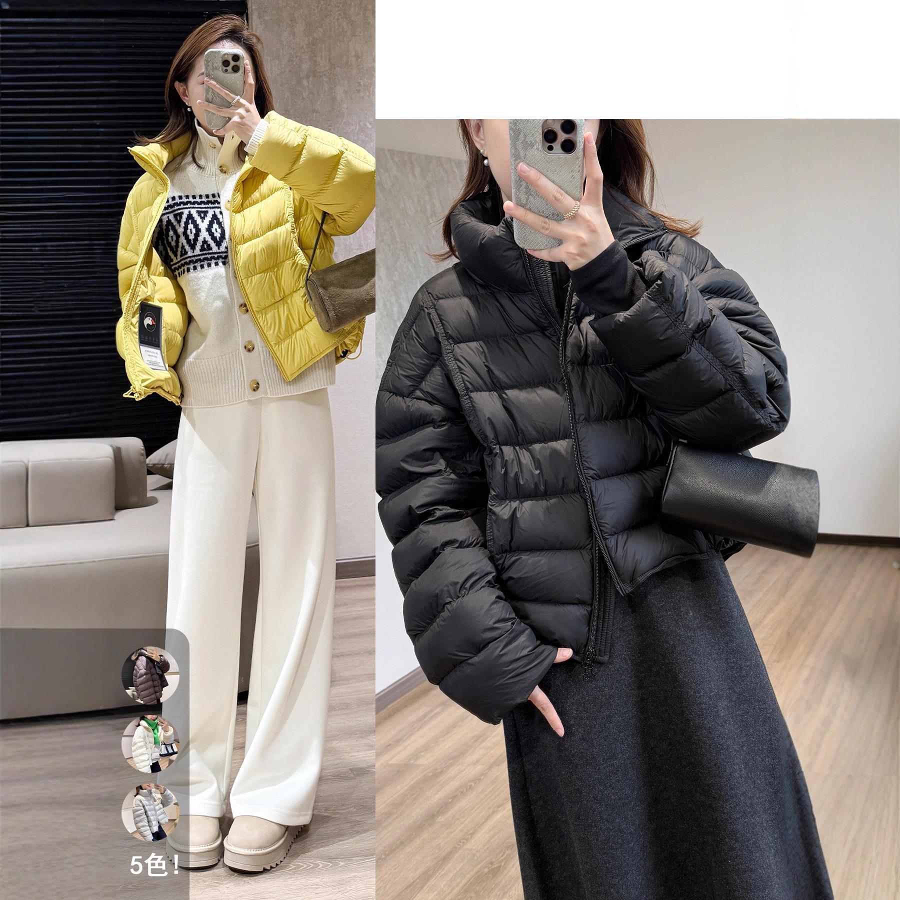 大排骨羽绒服~时髦廓形立领蓬松加厚冬季慵懒外套90白鸭绒G110602