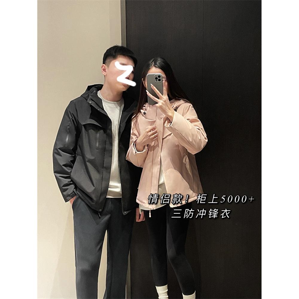 户外三防！防水软壳工装风连帽冲锋衣情侣款秋冬夹克棉服F102327
