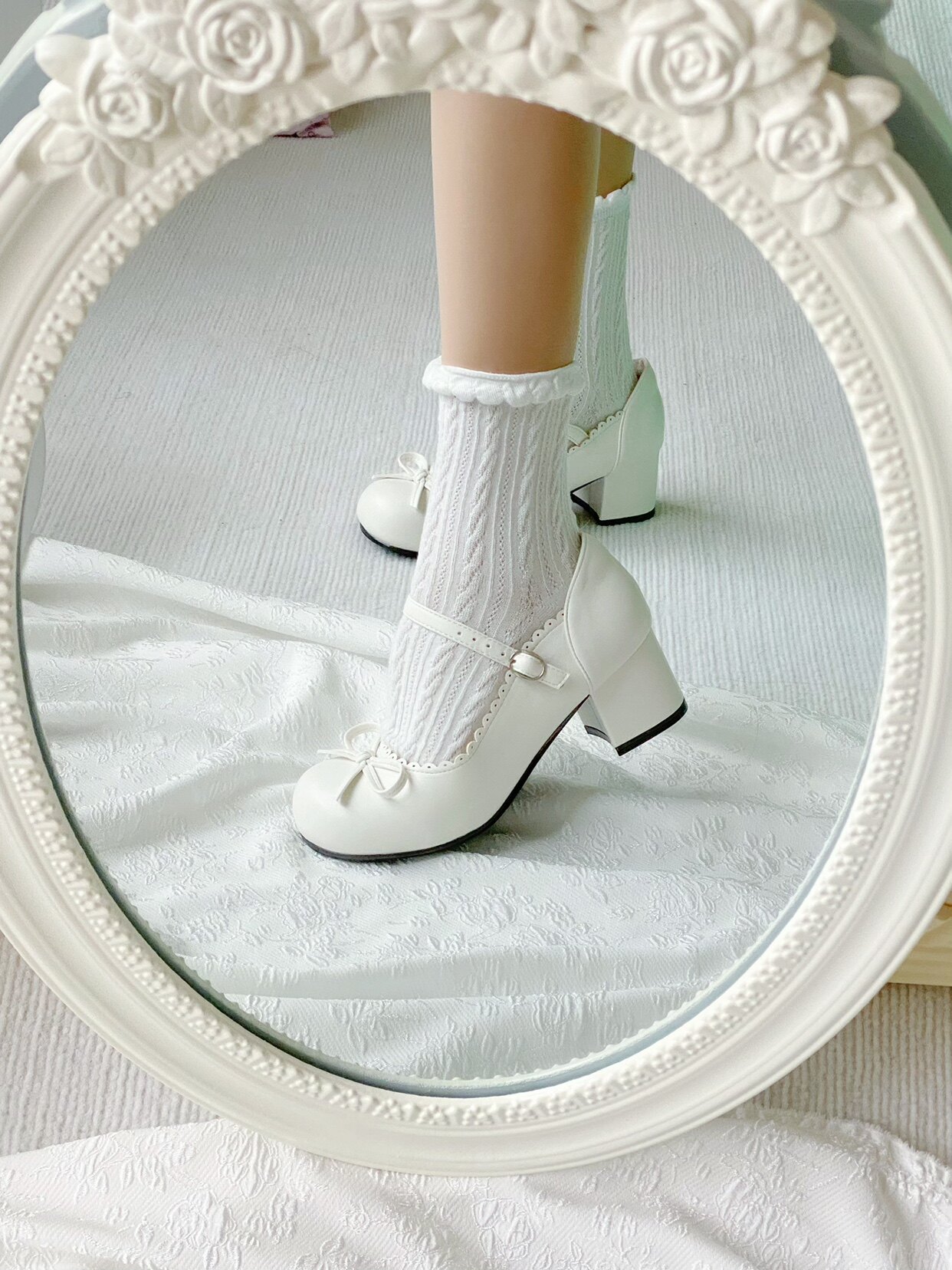 Matte Lolita Shoes: Ocean Star Original Mid-Low Heel - Taobao product photo 3