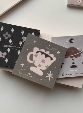 Zian.paper｜原创 巧可小块系列 复古手绘手账便签本50p/8图120g