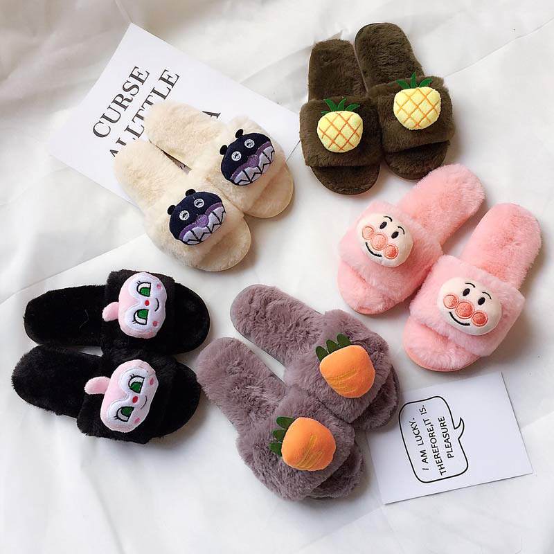 line slipper Plush Home keep warm one word slipper Early autumn new pattern Anpanman Sociology slipper Parentingin the Women's Shoes, Slippers  category - from Buy2taobao.com to provide professional Taobao agent buy service