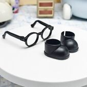 10厘米15 20cm棉花娃娃labubu适用眼镜鞋 子可站立多色DIY任选