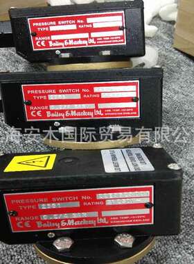 pressure switches压力开关 贝利Bailey&Mackey压力控制器