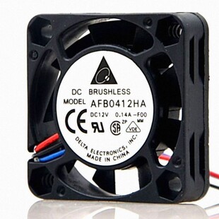台达 AFB0412HA 4010 4CM 12V 0.14A 3线散热风扇 报警/测速