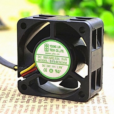 永林 DFB402024M 4CM 24V 1.9W 3线 变频器风扇 4020 服务器风扇