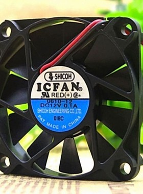 SHICOH ICFAN 0610-12 DC12V 0.1A 6010 6CM 2线 超薄 散热风扇