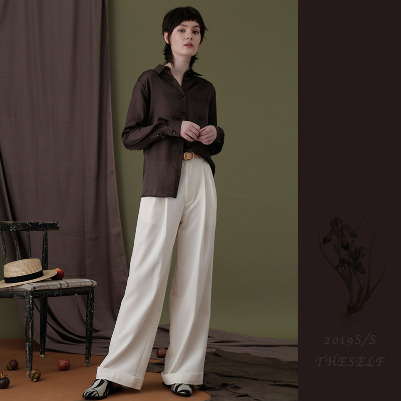 中高腰长裤适中真丝面料春秋季