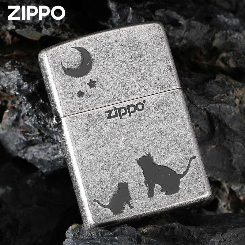 打火机Zippo正版仿古望星空煤油个性点烟高颜值男友礼物zip复古