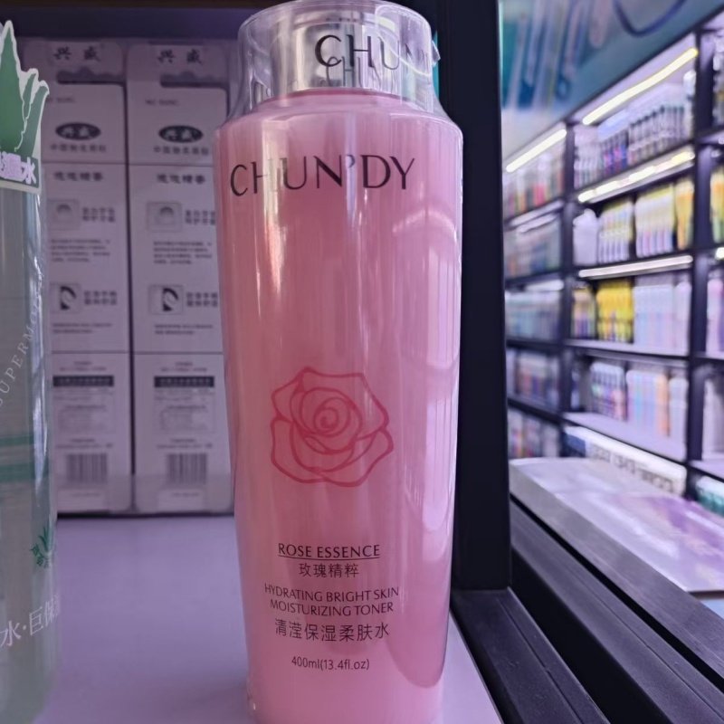 CHUNDY纯点玫瑰大粉水清滢保湿柔肤水400mL玫瑰花水爽肤水大瓶