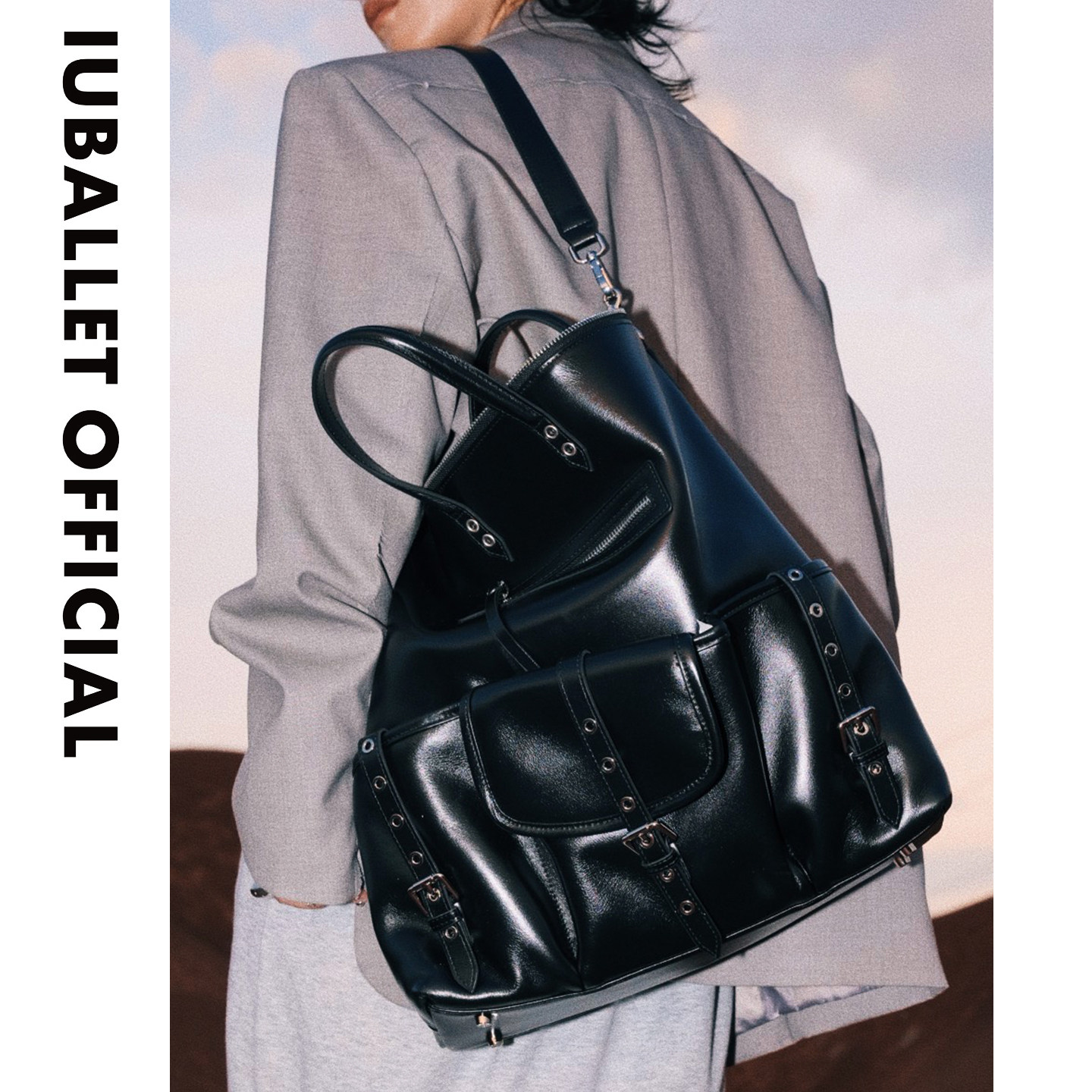 IUBALLET 空手侦探 2025秋冬新品复古风双肩包大容量多用单肩背包,箱包皮具/热销女包/男包,双肩背包,淘宝优惠券,粉丝福利购,淘宝优惠卷