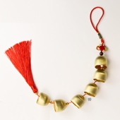 风铃挂饰门饰车挂店铺一串6个9现代中式 居家镇宅招财纯铜铃铛挂件