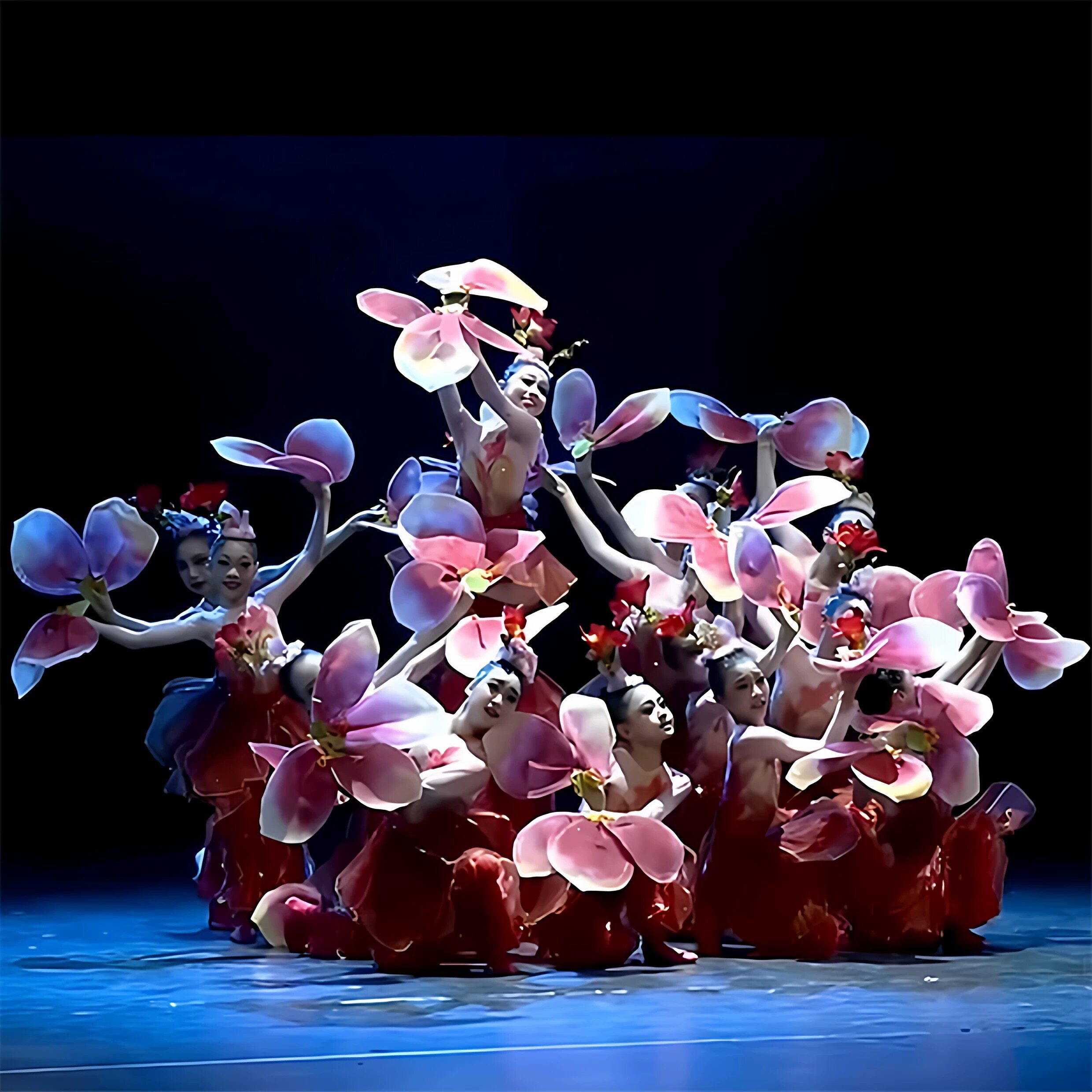 红色畅想舞蹈道具服装儿童爱国