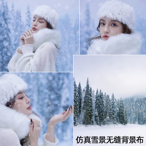 新款雪山森林冬天室内写真摄影