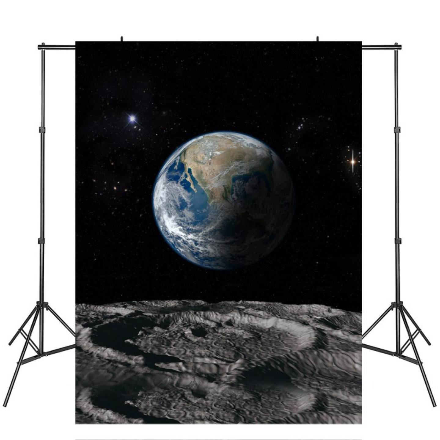 星空地球宇宙背景布装饰道具无缝