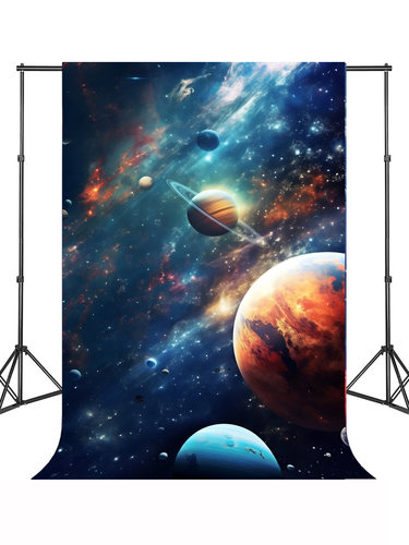 星空宇宙星球背景布摄影写真布