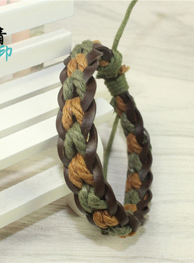 森系麻花百搭情侣编织民族风手绳
