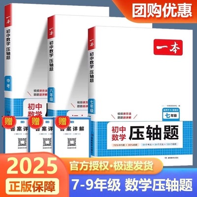 官方正版一本初中数学压轴题
