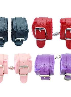 Sex Game Handcuffs PU Leather Restraints Bondage Cuffs Rolep