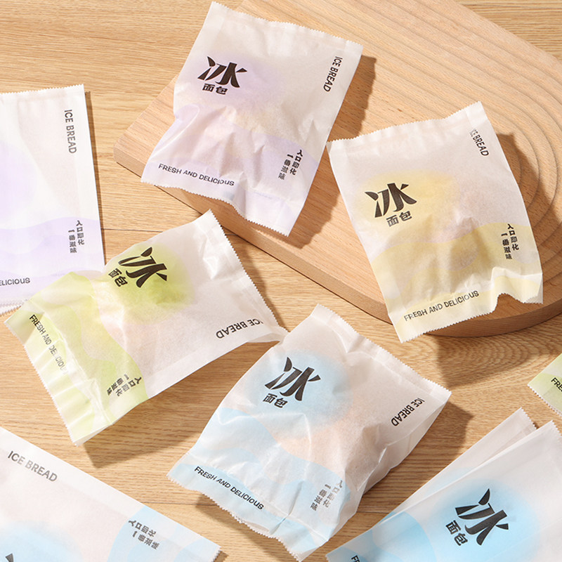 网红冰面包包装袋子烘焙切片菠萝图片