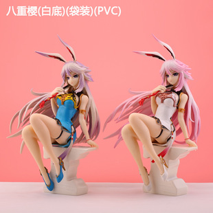 盲盒摆件盲盒手办实心旗袍八重樱PVC手办玩具主题烘焙配件蛋糕摆