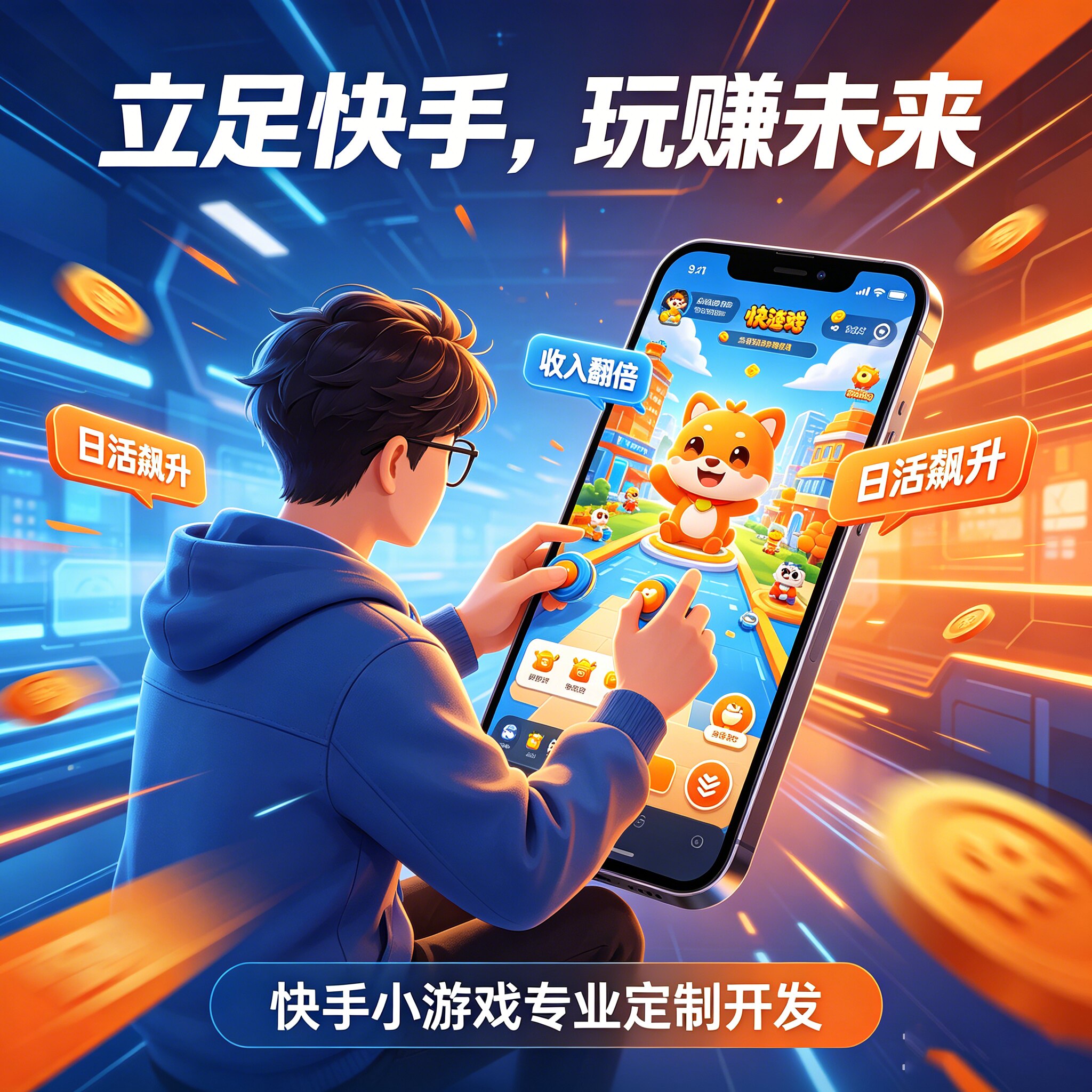 快手小游戏广告联盟搭建流量主变企业形象VI设计