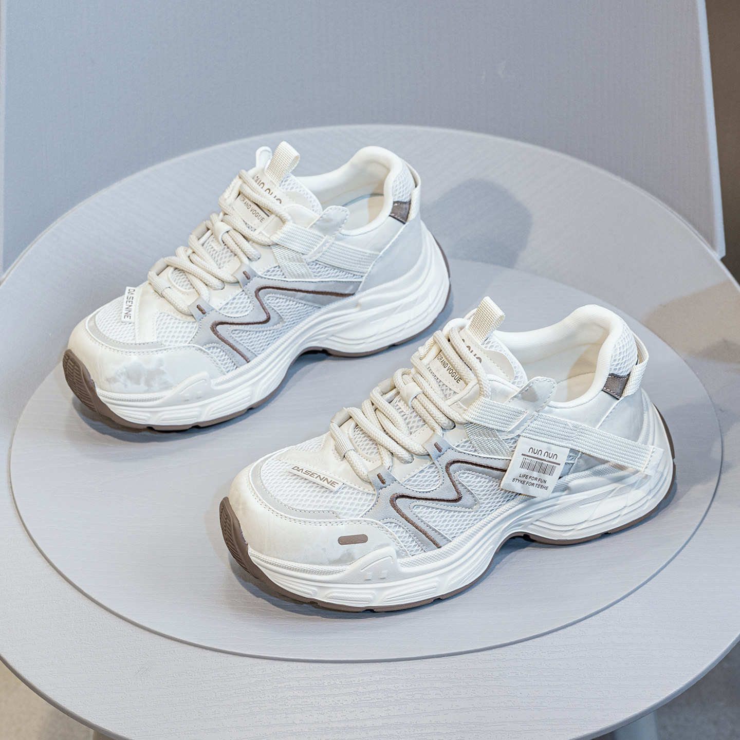 厚底老爹鞋女鞋显脚小2026新款爆款轻便软底增高运动鞋百搭休闲鞋,女鞋,老爹鞋,淘宝优惠券,粉丝福利购,淘宝优惠卷