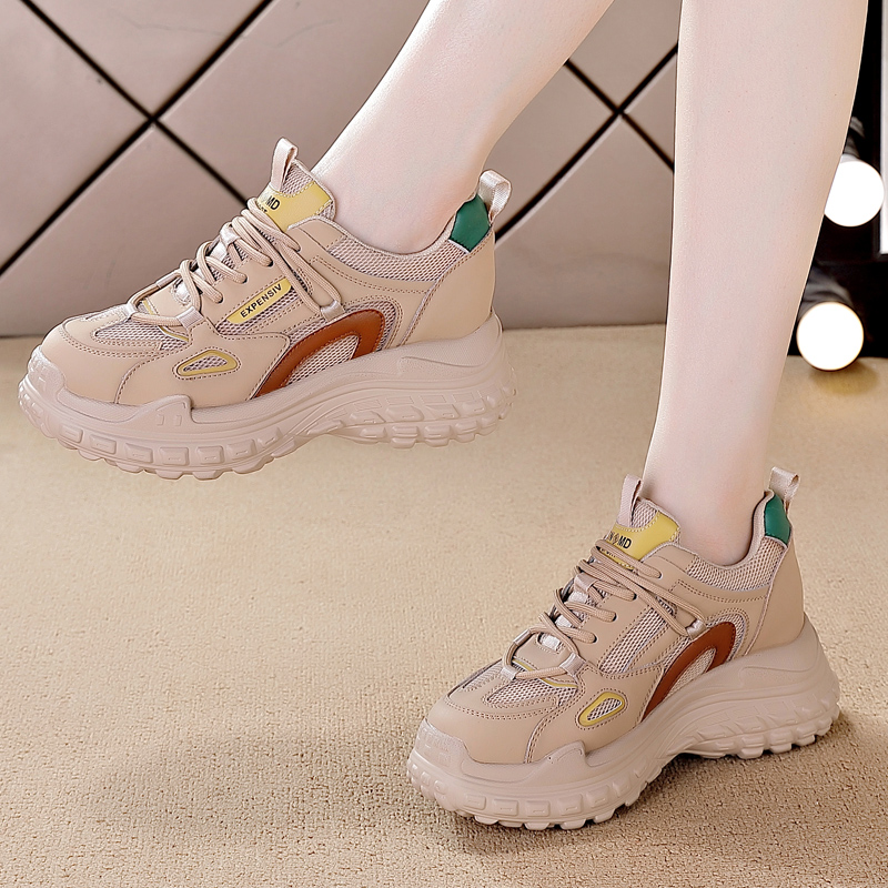 正品真皮内增高老爹鞋爆款运动鞋