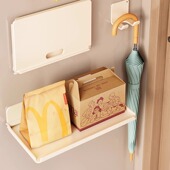 墙上置物架厨房卫生间免打孔挂壁挂式 墙面悬空托架厨房隔板置物板