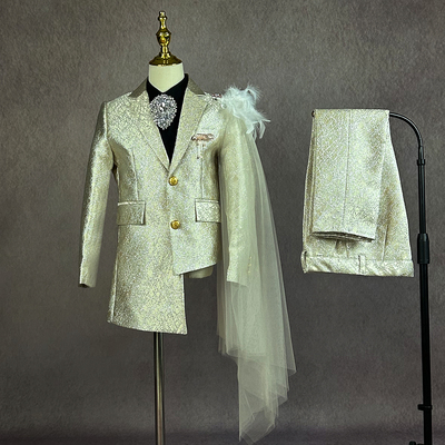 走秀男香槟时尚高端走秀礼服出租