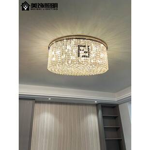芬迪埃及水晶吸顶灯客厅圆形轻奢字母创意意大利设计师主卧室房间