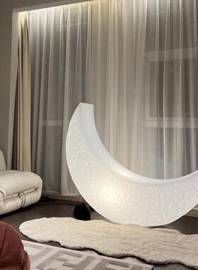 Dimple Devil月亮灯客厅落地灯躺椅月牙儿童房卧室灯具月球氛围灯