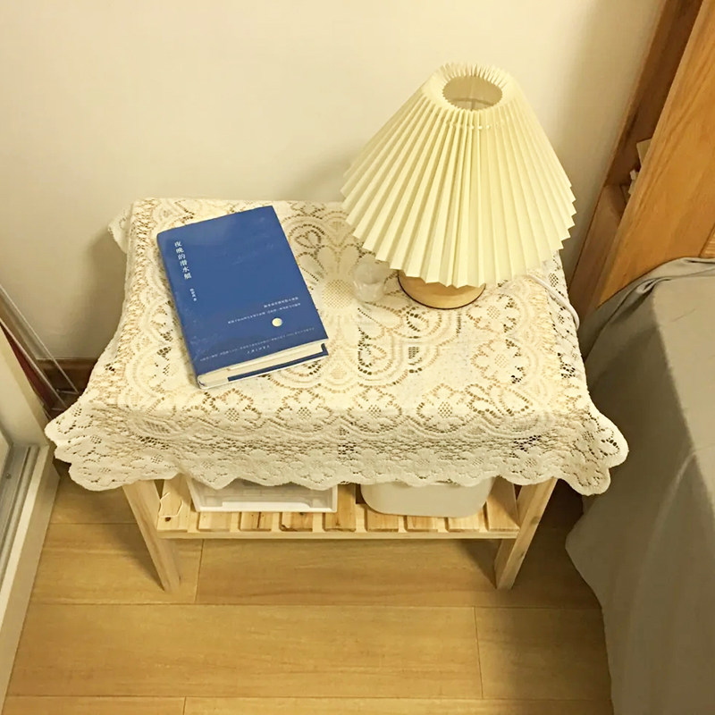 花边镂空白色蕾丝桌布正方形ins复古茶几布床头柜沙发冰箱盖布,居家布艺,桌布,淘宝优惠券,粉丝福利购,淘宝优惠卷