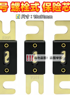 汽车保险芯ANL大号插栓式保险片60A100A150A200A300A叉栓式保险丝